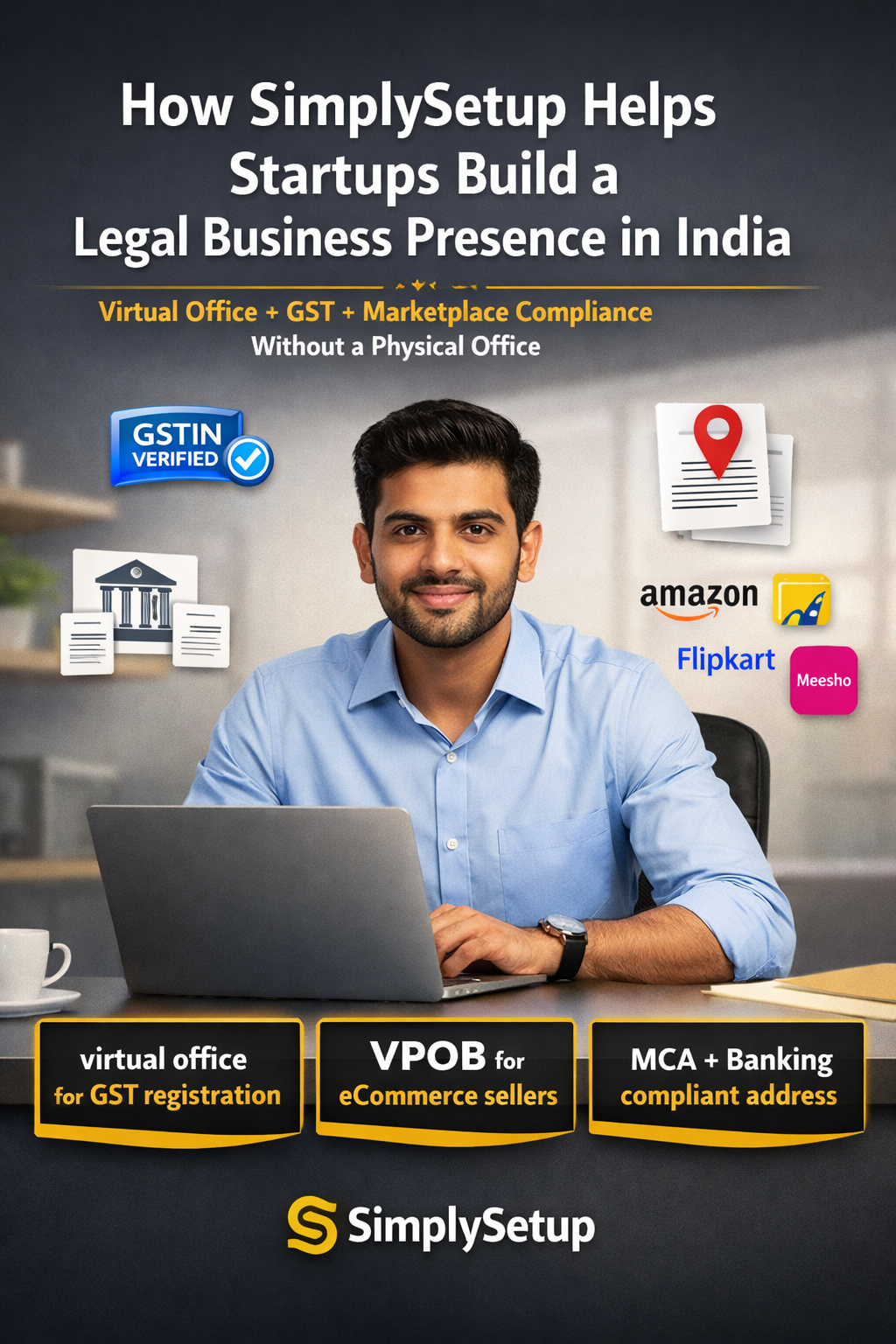 How SimplySetup’s Virtual Office Services Help Startups Establish a Professional Business Presence in India